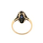 Image 6 of 8-karat Art Deco ring with sapphire and diamonds | Approx. 0.34 ct.