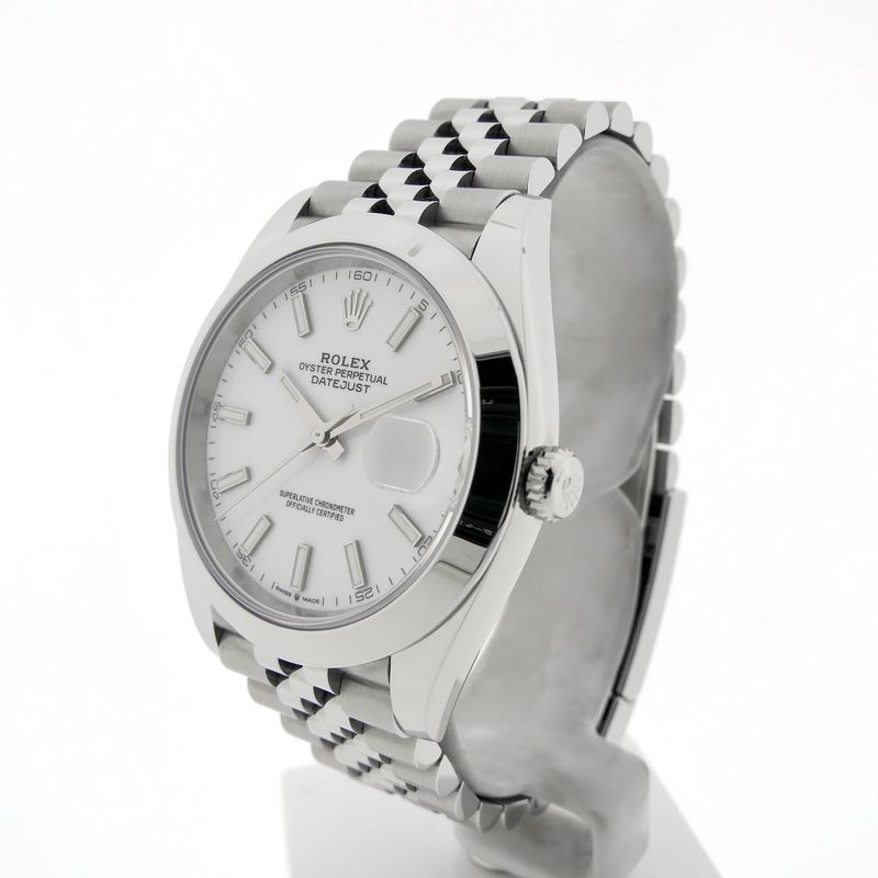 Image 2 of Rolex Datejust 41mm 'White Stick Dial' 126300; Automatic men's watch