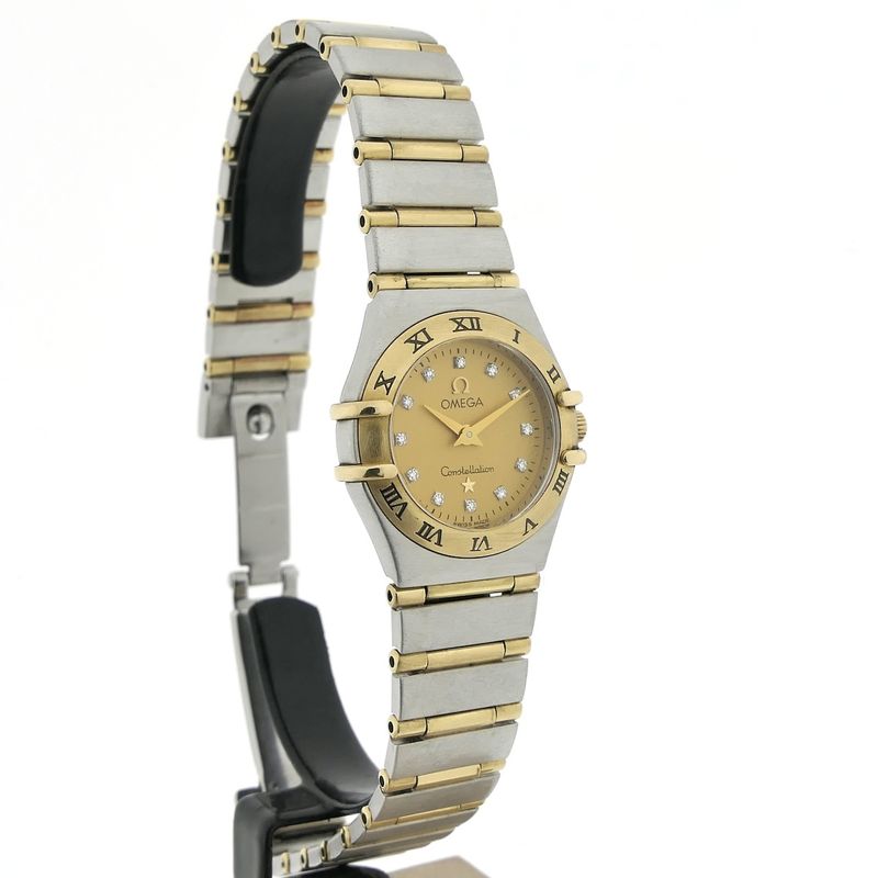 Image 3 of Omega Constellation 'Full Bar' 795.1203; Gold/steel women's watch with diamonds