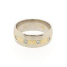 Image 7 of Two-tone gold ring with 0.16 ct diamonds.