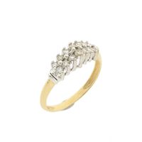 Gold ring pavé set with diamonds | 0.56 ct.