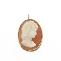 Vintage gold brooch/pendant with cameo