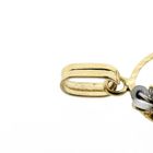 Image 7 of 18 carat tricolor gold pendant with flowers and butterflies