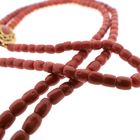 Image 12 of Luxury red coral necklace with gold clasp; Antique | 54 cm