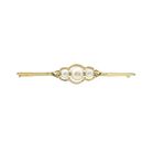 Image 1 of Vintage Gold Brooch with Cultured Pearls