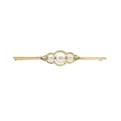 Image 1 of Vintage Gold Brooch with Cultured Pearls