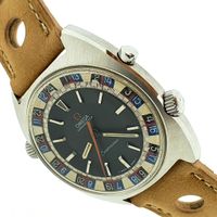 Omega Chronostop 120m 'Roulette'; Vintage heren horloge