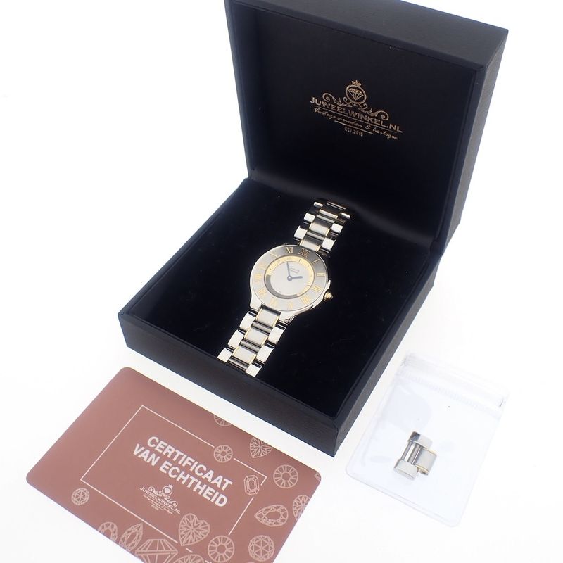 Image 3 of Cartier Must 21; Goud/stalen dames horloge