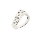 Image 1 of White gold wide ring with diamonds; 0.20 ct.