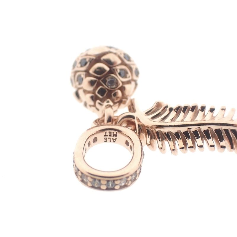 Image 5 of Pandora Moments dangle charm; Rose gold plated; Sparkling Pine Cone