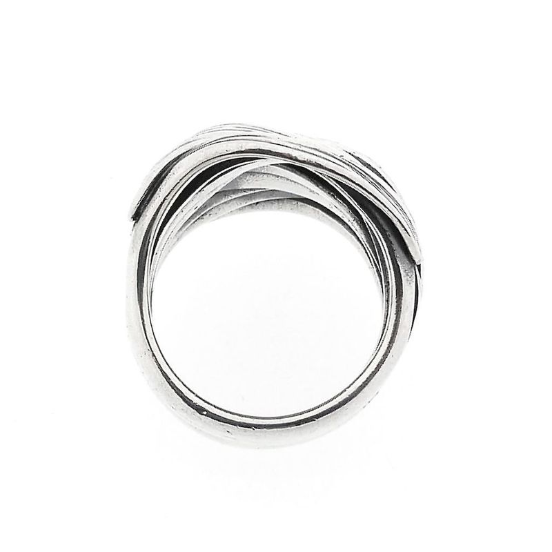 Image 5 of Wide silver spaghetti ring