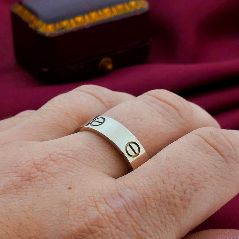 Image 4 of White gold ring; Cartier