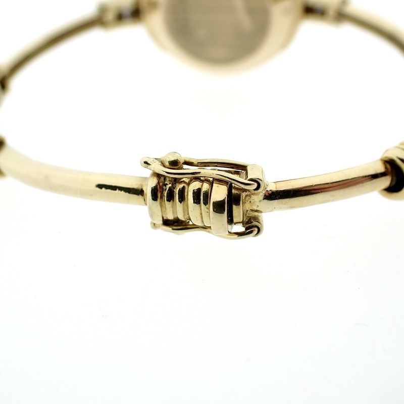 Image 4 of Baume Mercier; 18k. gouden dameshorloge met briljanten