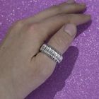 Image 7 of White gold ring with ribs