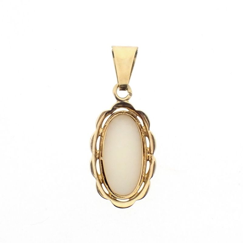 Image 6 of Gold pendant with white opal | Vintage