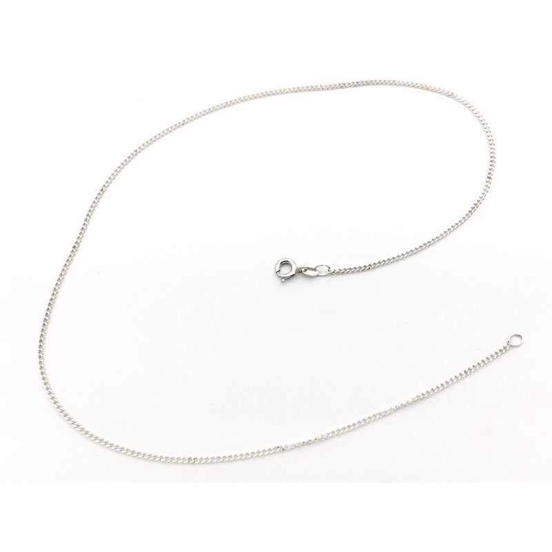 Image 3 of Silver gourmet link chain (suitable for a pendant) | 41 cm