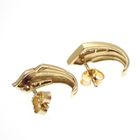 Image 4 of Yellow gold stud earrings with zirconia