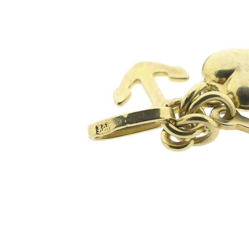 Image 5 of Gold pendant; Faith, hope, and love