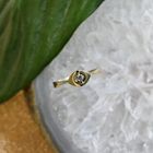 Image 2 of Gold solitaire ring; diamond 0.03 ct.