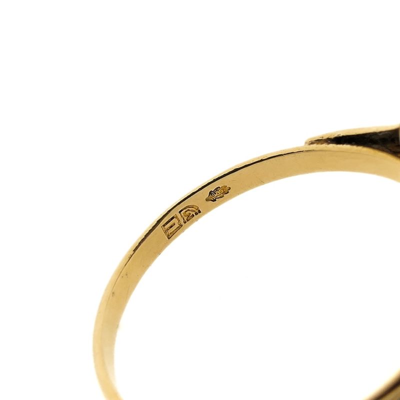 Image 6 of Gold ring with red coral | Vintage