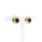 Image 2 of Antique gold clip-on earrings with garnet