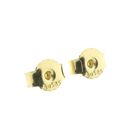 Image 6 of Gold solitaire stud earrings with diamond; 0.32 ct.