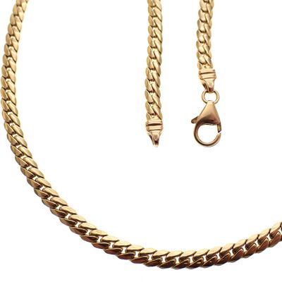 Image 1 of Gold gourmet link necklace | 44 cm