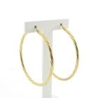 Image 3 of Gold twisted earrings | Ø 54.5 mm