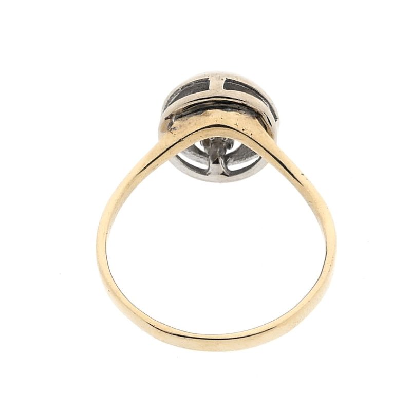 Image 2 of Two-tone gold solitaire ring with diamond; 0.06 ct.