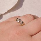 Image 4 of Gold ring with zirconia and sapphire