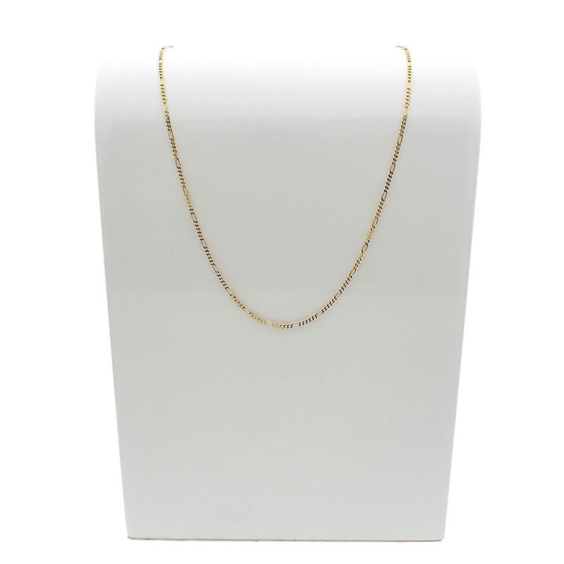 Image 3 of Gold Figaro link chain | 45 cm