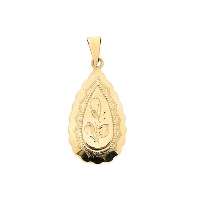 Gold pendant with elegant engraving Image 1 of Gold pendant with elegant engraving