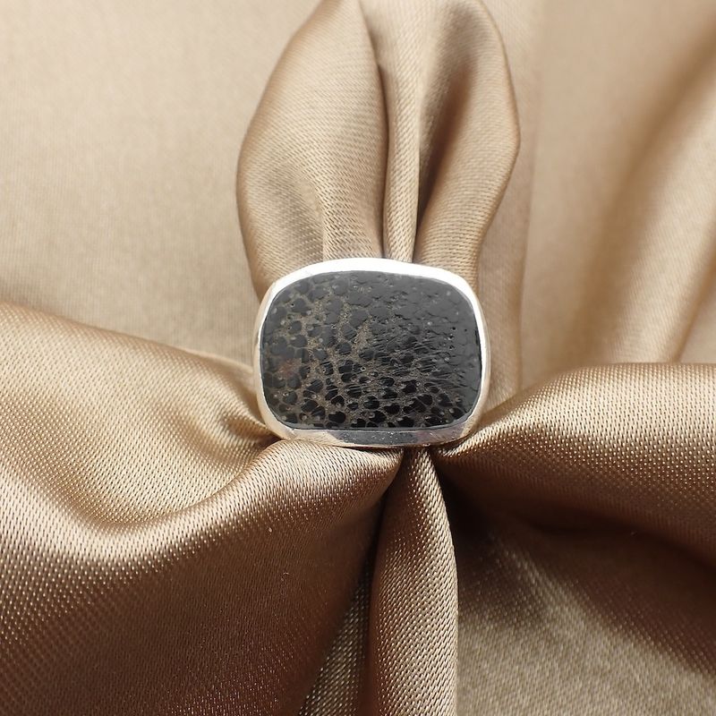 Image 4 of Silver ring with wood