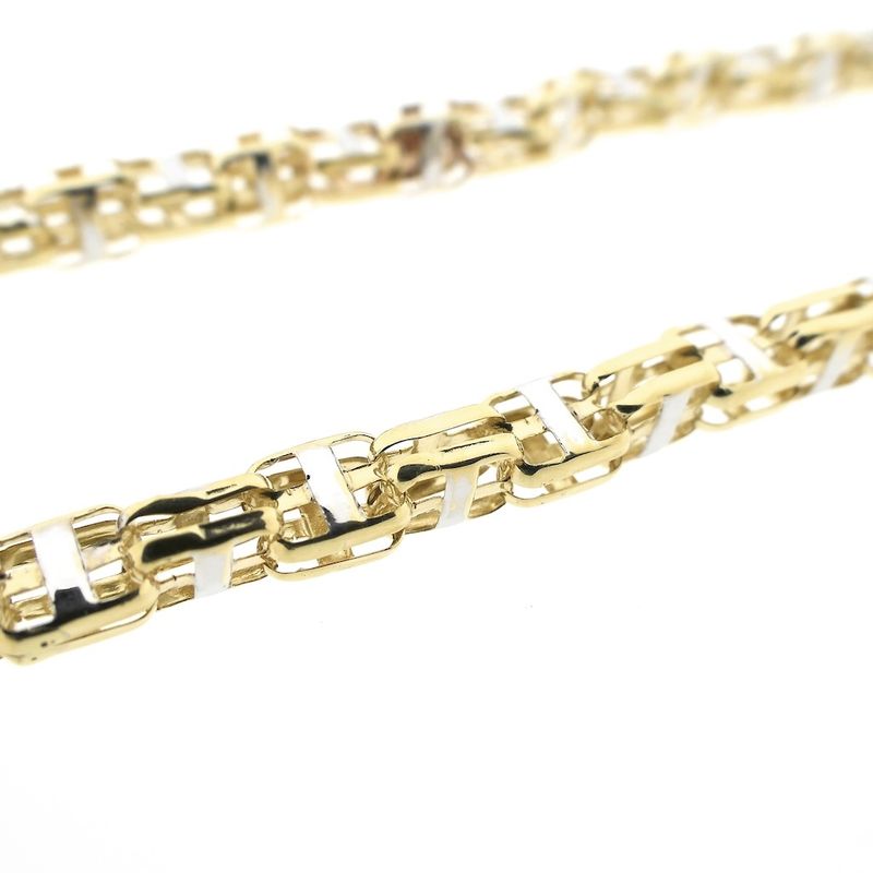 Image 8 of Two-tone gold magnum link chain