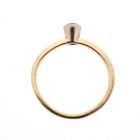 Image 6 of Bicolor solitaire ring with diamond 0.20 ct.