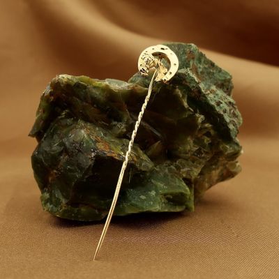 Image 2 of Gold lapel pin, tie pin | Horse and horseshoe