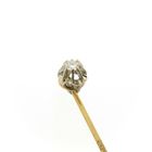 Image 3 of Two-tone gold lapel pin, tie pin with diamond | 0.08 ct.