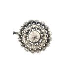 Image 5 of Antique silver brooch set with rose-cut diamonds; 0.14 ct.