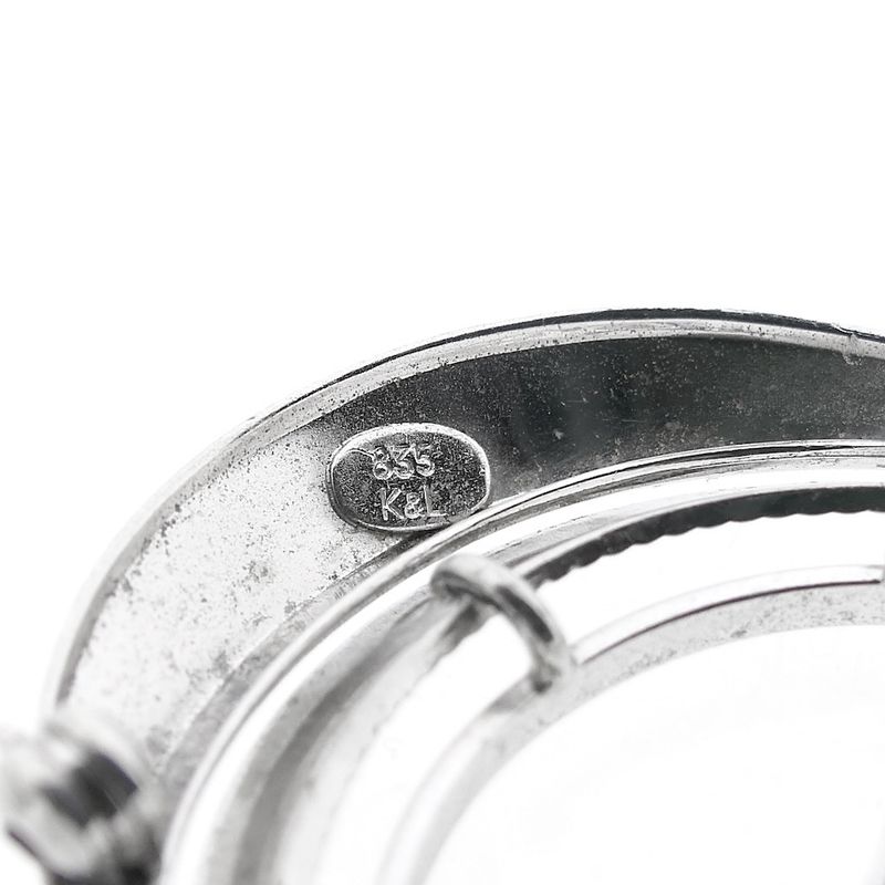 Image 6 of Silver Crescent Moon-Shaped Brooch