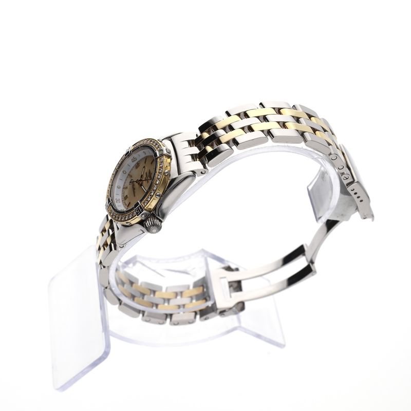 Image 9 of Breitling Callistino 'Mother of Pearl' D52045; 18k gold/steel women's watch with diamonds