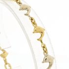 Image 2 of Two-tone gold dolphin bracelet