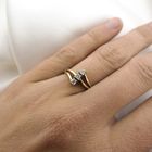 Image 9 of Vintage gold ring with diamonds 0.15 ct.