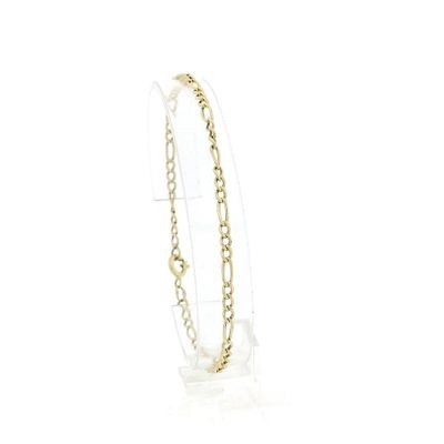 Image 1 of Gold subtle Figaro link bracelet | 21 cm