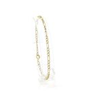 Image 1 of Gold subtle Figaro link bracelet | 21 cm