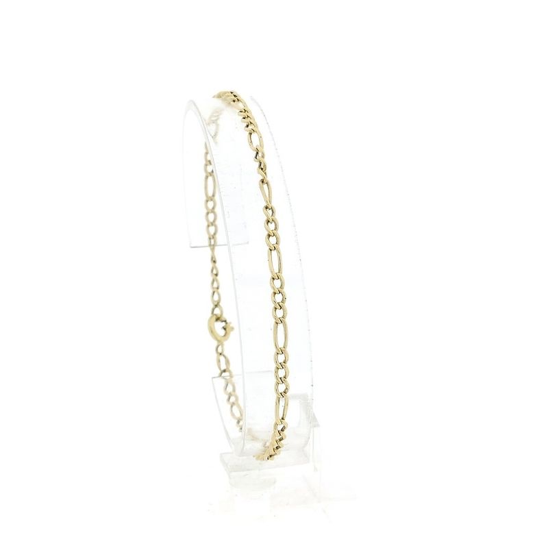 Image 1 of Gold subtle Figaro link bracelet | 21 cm