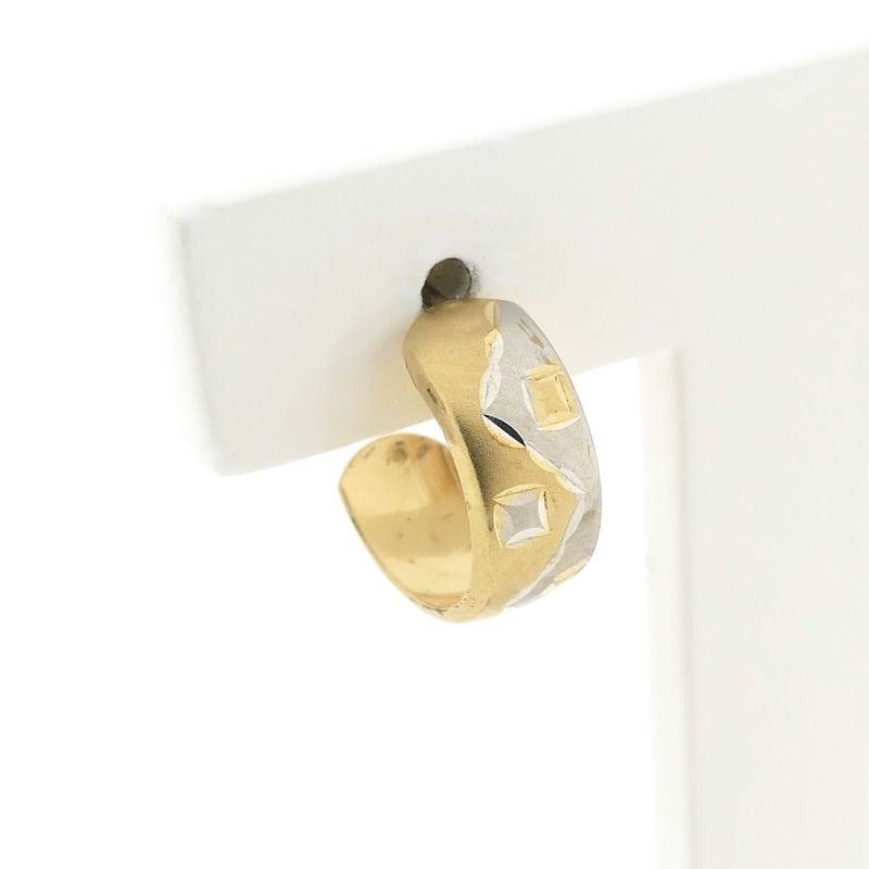Image 3 of Two-tone gold stud earrings