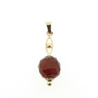 Image 1 of Vintage gold ball pendant with carnelian