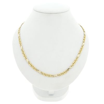 Two-tone gold fantasy link necklace Image 1 of Two-tone gold fantasy link necklace