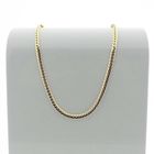 Image 1 of Gold flat gourmet link chain | 45 cm