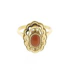 Image 3 of Antique gold ring with red coral